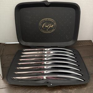 Carvel Hall Chas D Briddell Steel Smiths Steak Knives Set of 8 In Box Never Used
